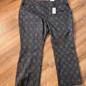 Croft & Barrow Effortless Stretch Blackwatch Bootcut Pants-Size‎ 28W
